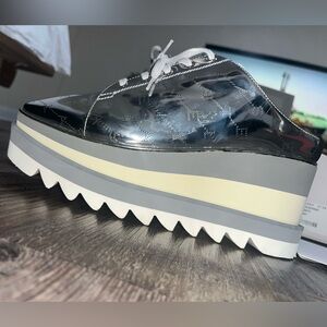 Stella McCartney silver platform shoes <3